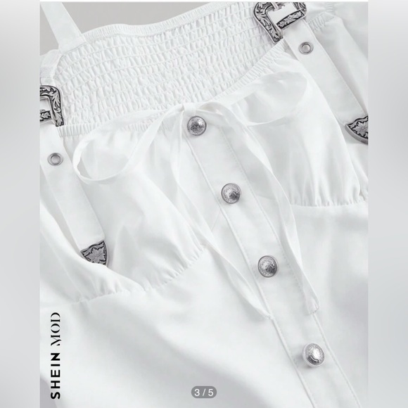 SHEIN White Off-Shoulder Blouse - Picture 2 of 6